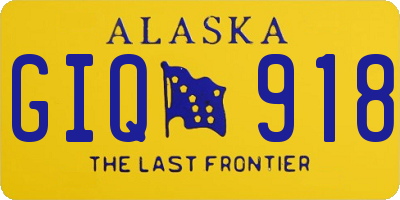 AK license plate GIQ918