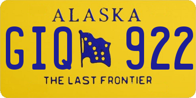 AK license plate GIQ922