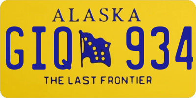 AK license plate GIQ934