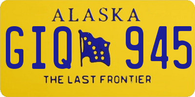 AK license plate GIQ945
