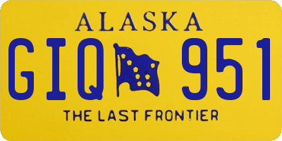 AK license plate GIQ951