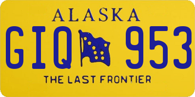 AK license plate GIQ953