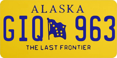 AK license plate GIQ963