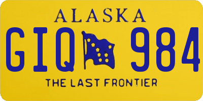 AK license plate GIQ984