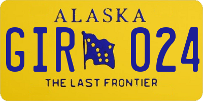 AK license plate GIR024