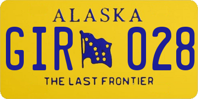 AK license plate GIR028
