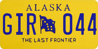 AK license plate GIR044