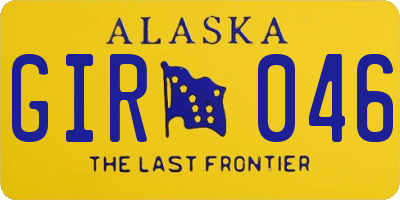 AK license plate GIR046