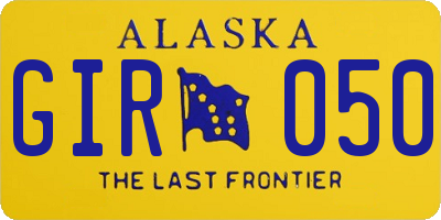 AK license plate GIR050