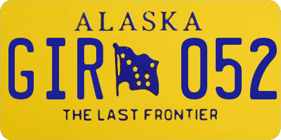 AK license plate GIR052