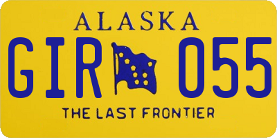 AK license plate GIR055