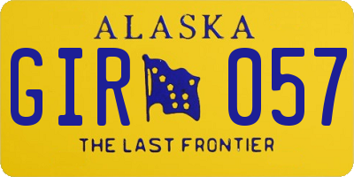 AK license plate GIR057