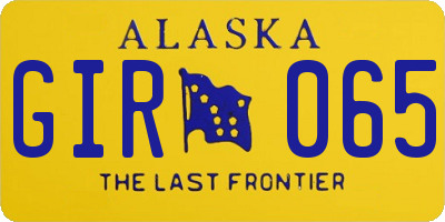 AK license plate GIR065
