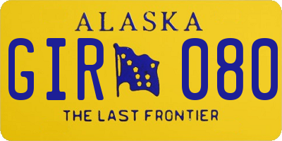 AK license plate GIR080
