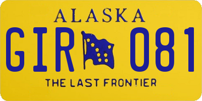 AK license plate GIR081