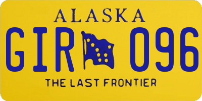 AK license plate GIR096