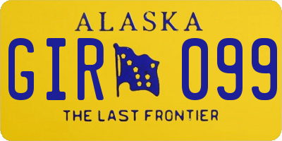 AK license plate GIR099
