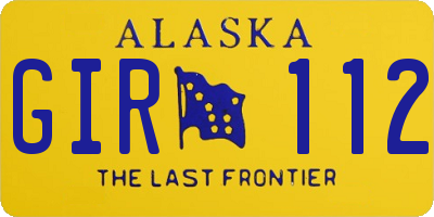 AK license plate GIR112