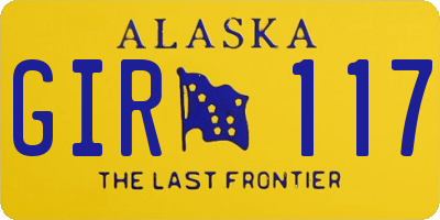 AK license plate GIR117
