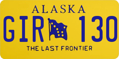 AK license plate GIR130