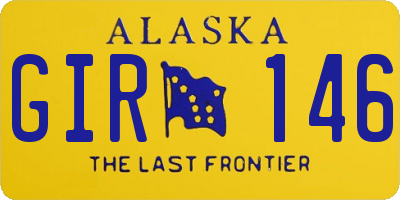 AK license plate GIR146