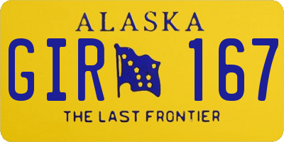 AK license plate GIR167