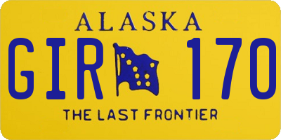 AK license plate GIR170