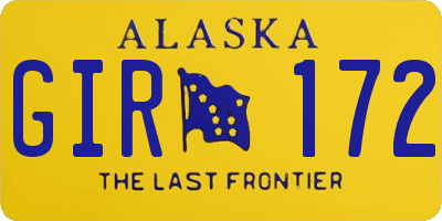 AK license plate GIR172