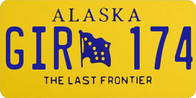 AK license plate GIR174