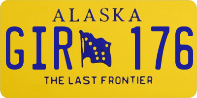 AK license plate GIR176