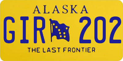 AK license plate GIR202