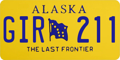 AK license plate GIR211