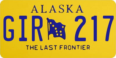 AK license plate GIR217