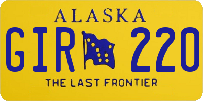 AK license plate GIR220