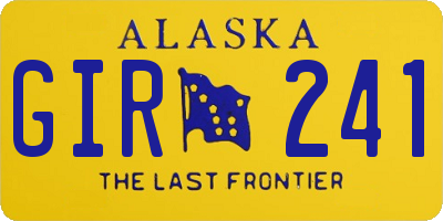 AK license plate GIR241