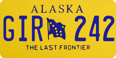 AK license plate GIR242