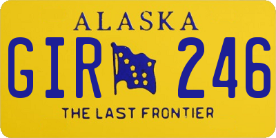 AK license plate GIR246