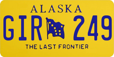 AK license plate GIR249