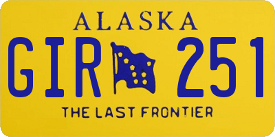 AK license plate GIR251