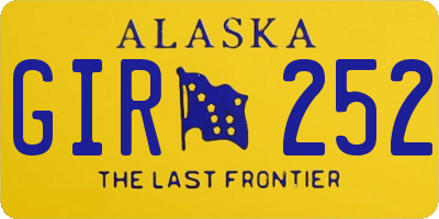 AK license plate GIR252