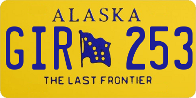 AK license plate GIR253