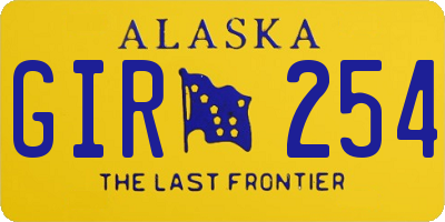 AK license plate GIR254