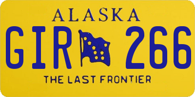 AK license plate GIR266