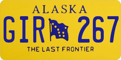 AK license plate GIR267