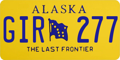 AK license plate GIR277