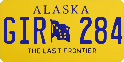 AK license plate GIR284