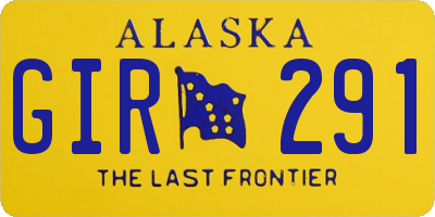 AK license plate GIR291