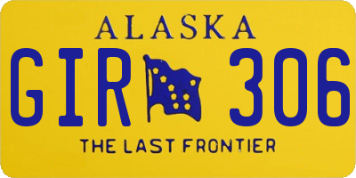 AK license plate GIR306