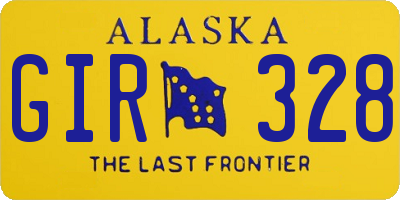 AK license plate GIR328