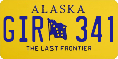AK license plate GIR341